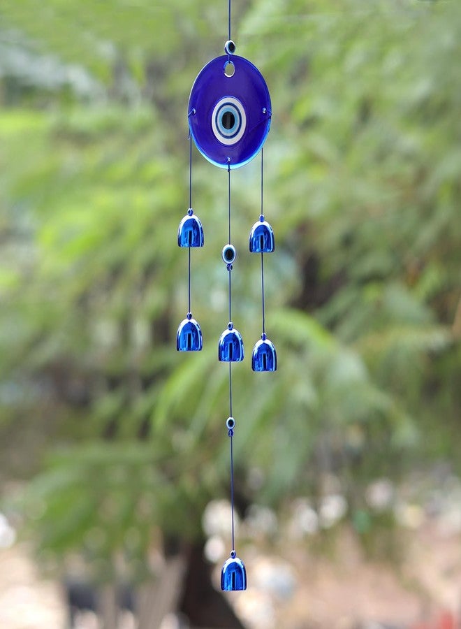 Crystu Fengshui Big Evil Eye Wind Chimes Hanging for Window Balcony Decor Home Endurance Door Decoration, Evil Eye Wind Chimes for Balcony - Image 1